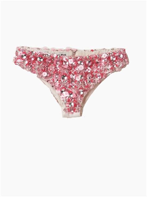 miu miu sparkly underwear|miu miou pants.